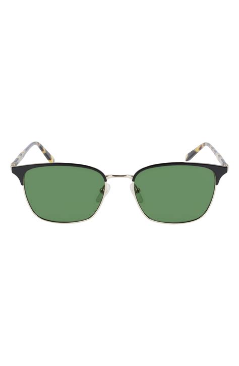 salvatore ferragamo capsule metal 55mm rectangle sunglasses